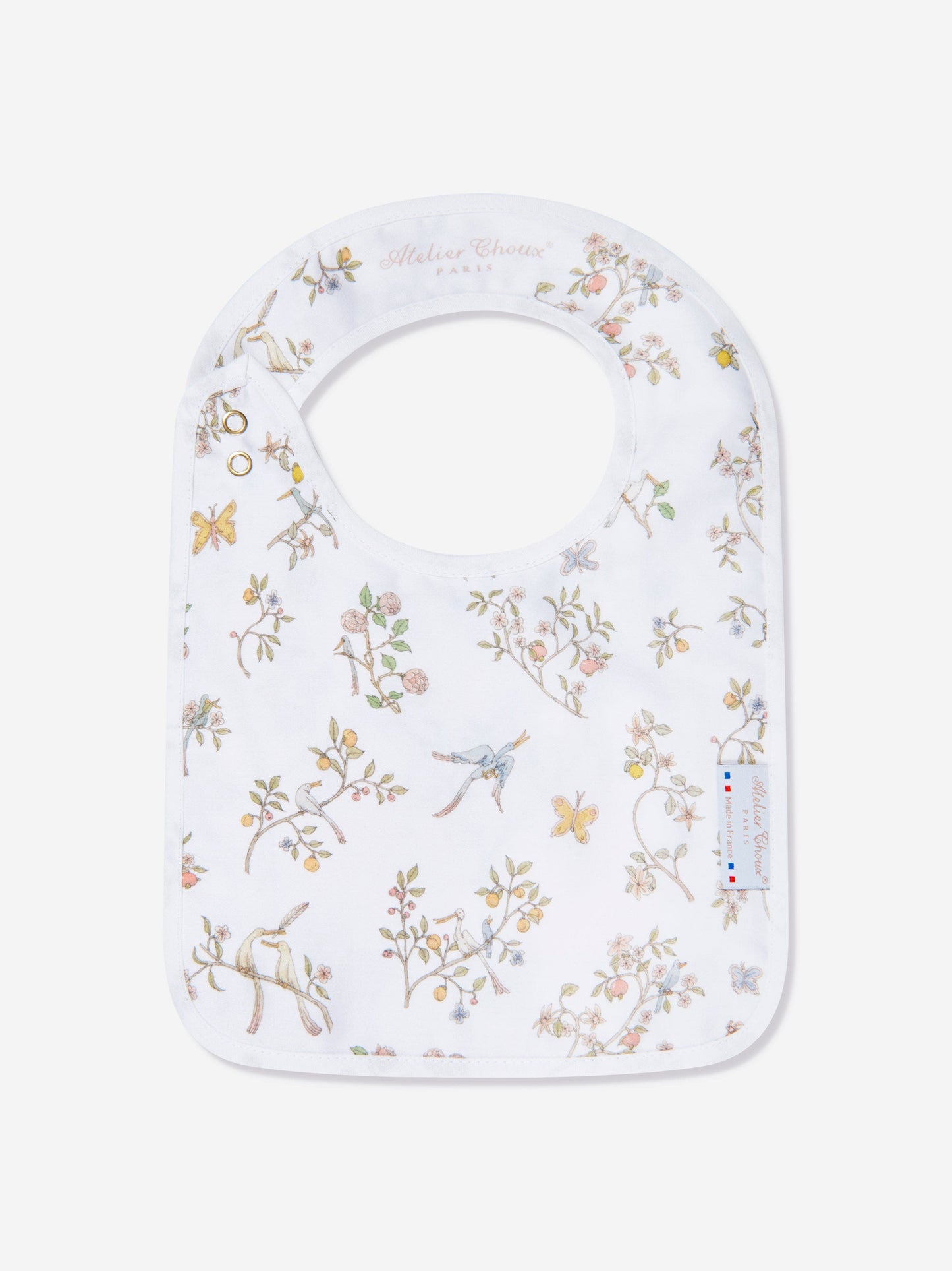 Atelier Choux Baby Girls In Bloom Swaddle And Satin Bib Gift Set in Pink