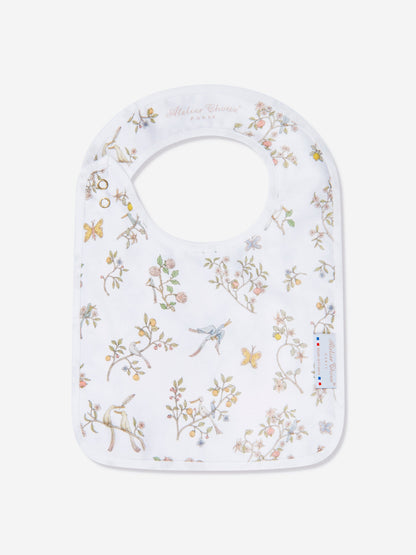 Atelier Choux Baby Girls In Bloom Swaddle And Satin Bib Gift Set in Pink