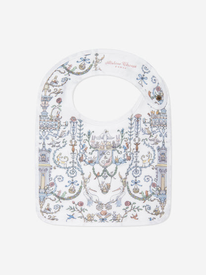 Atelier Choux Baby Satin Toile De Jouy Atelier Choux & Caitlin Wilson Bib in Blue