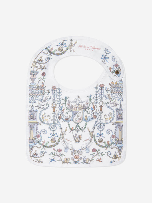 Atelier Choux Baby Satin Toile De Jouy Atelier Choux & Caitlin Wilson Bib in Blue