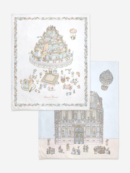Atelier Choux Baby Le Gateau / Chateau Choux Reversible Quilt in White (130cm)