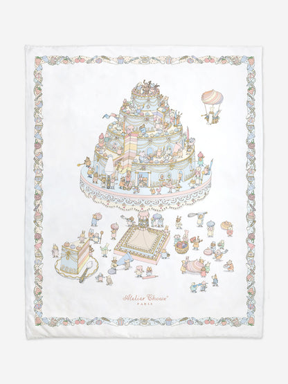 Atelier Choux Baby Le Gateau / Chateau Choux Reversible Quilt in White (130cm)