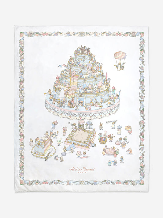 Atelier Choux Baby Le Gateau / Chateau Choux Reversible Quilt in White (130cm)