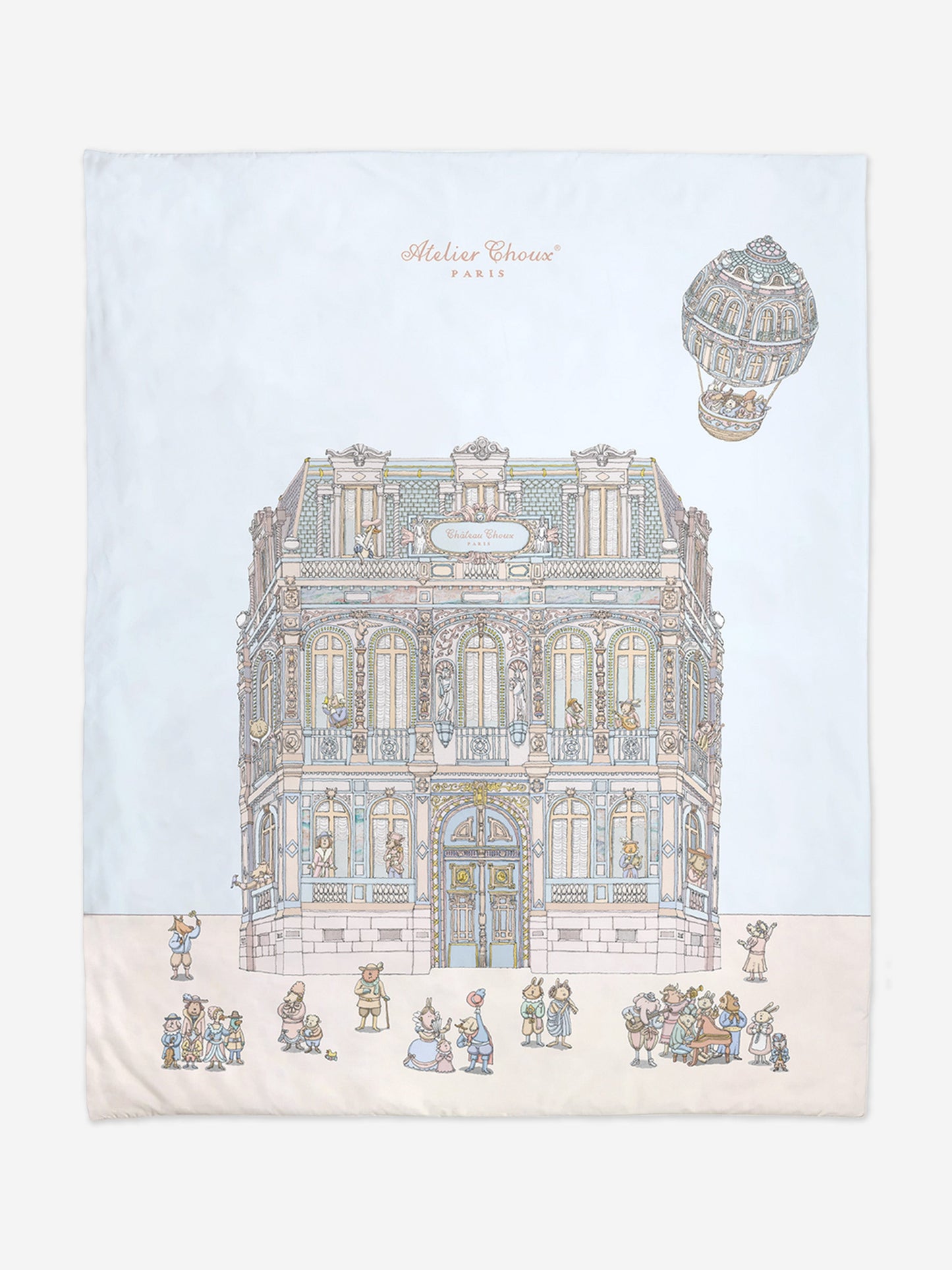 Atelier Choux Baby Le Gateau / Chateau Choux Reversible Quilt in White (130cm)