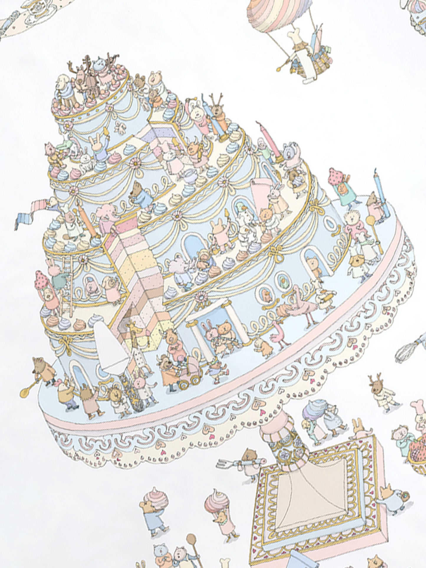 Atelier Choux Baby Le Gateau / Chateau Choux Reversible Quilt in White (130cm)