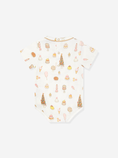 Atelier Choux Baby Classic Bodysuit in White