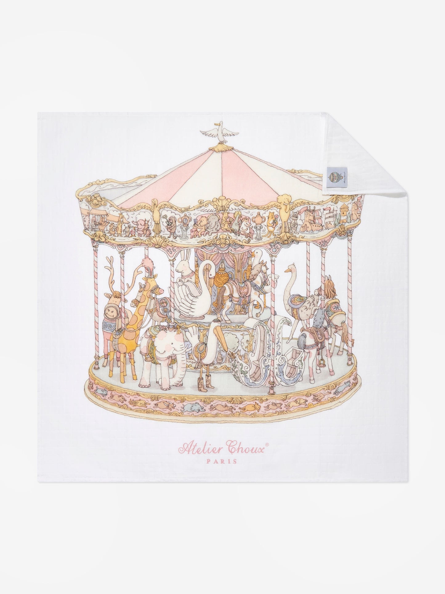 Atelier Choux Baby Girls Carousel Gift Set in Pink