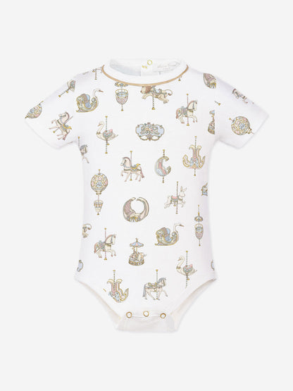 Atelier Choux Baby Carousel Onesie in White