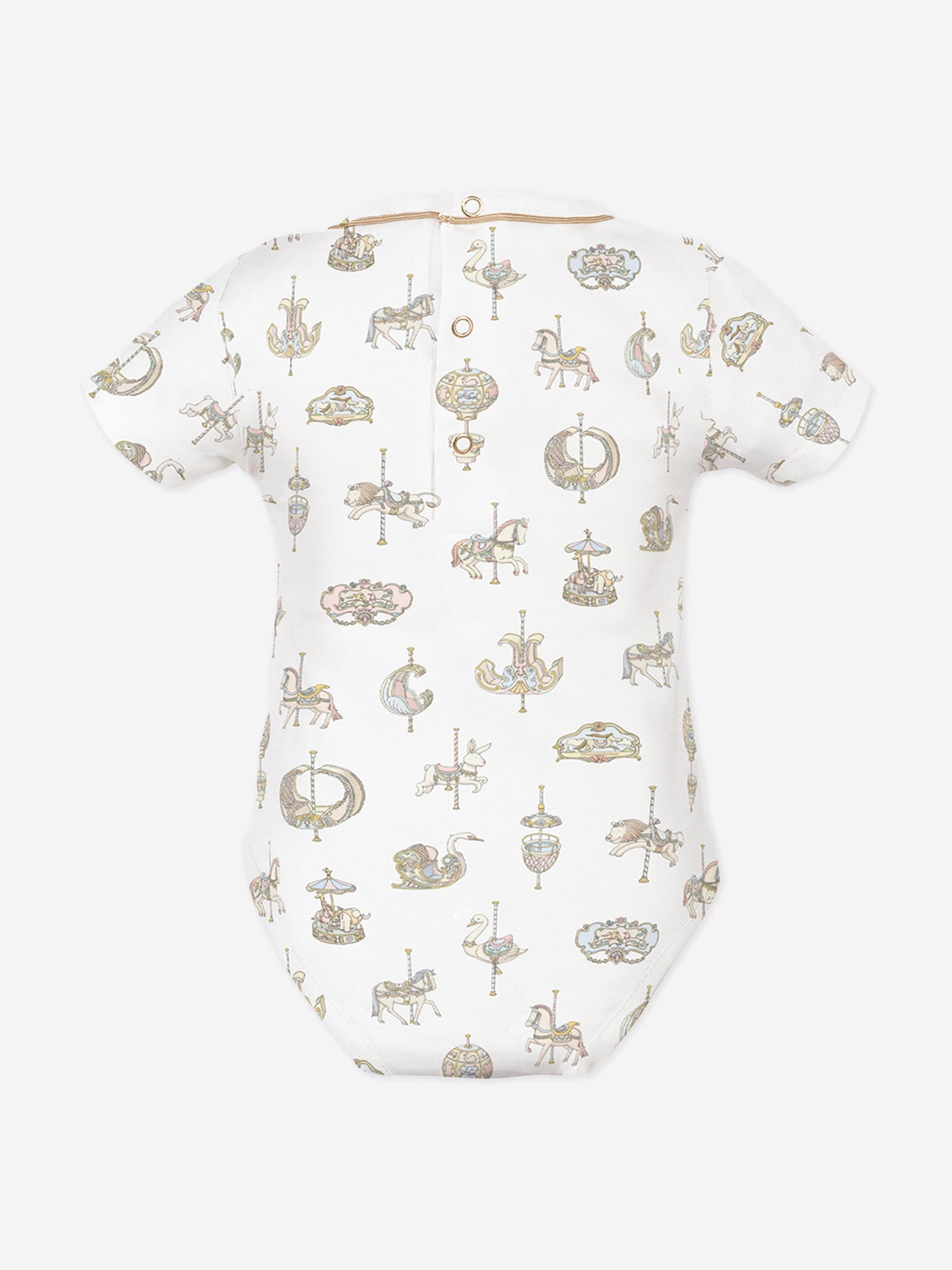 Atelier Choux Baby Carousel Onesie in White