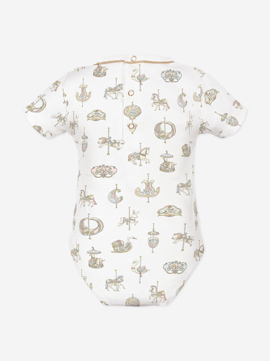 Atelier Choux Baby Carousel Onesie in White