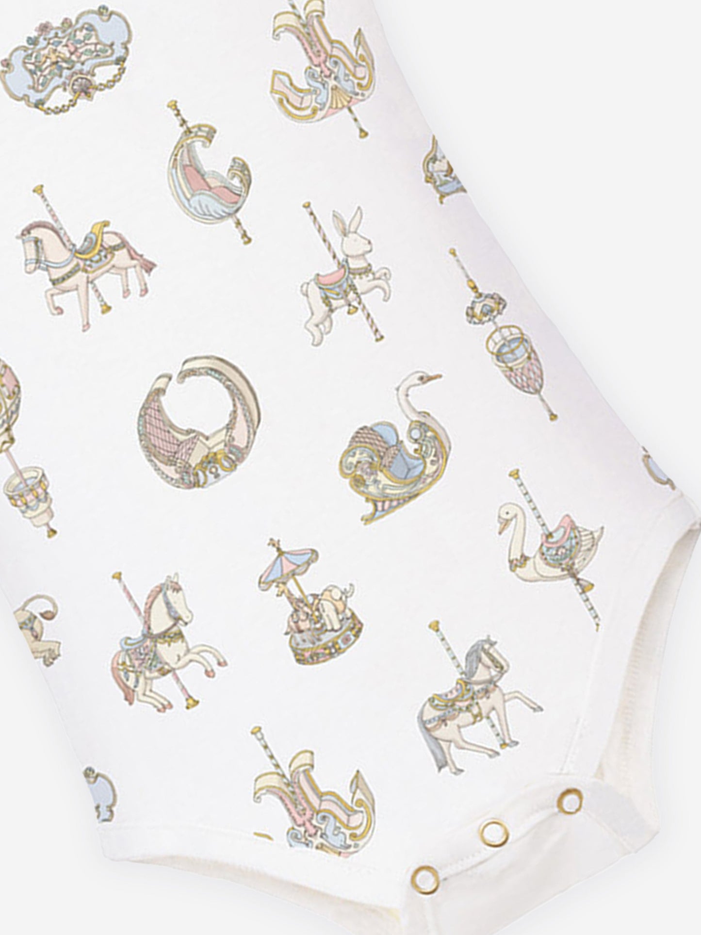 Atelier Choux Baby Carousel Onesie in White