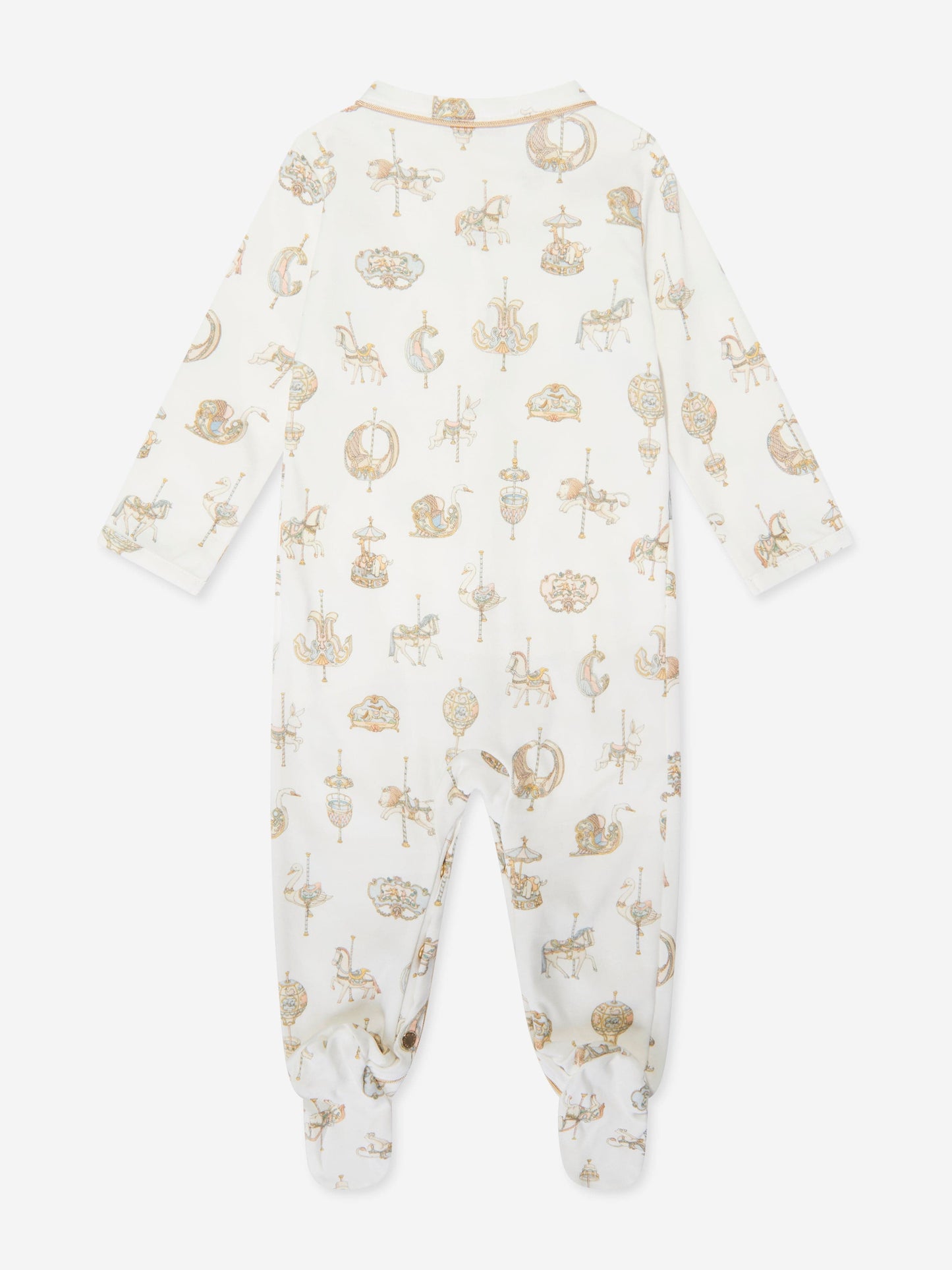 Atelier Choux Baby Carousel Classic Playsuit in White