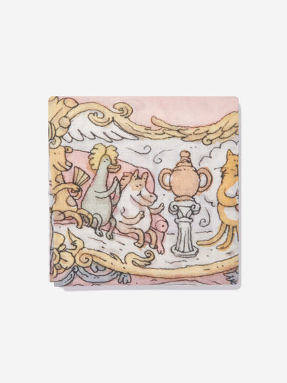 Atelier Choux Baby Girls Grand Carousel Blanket in White (200cm)