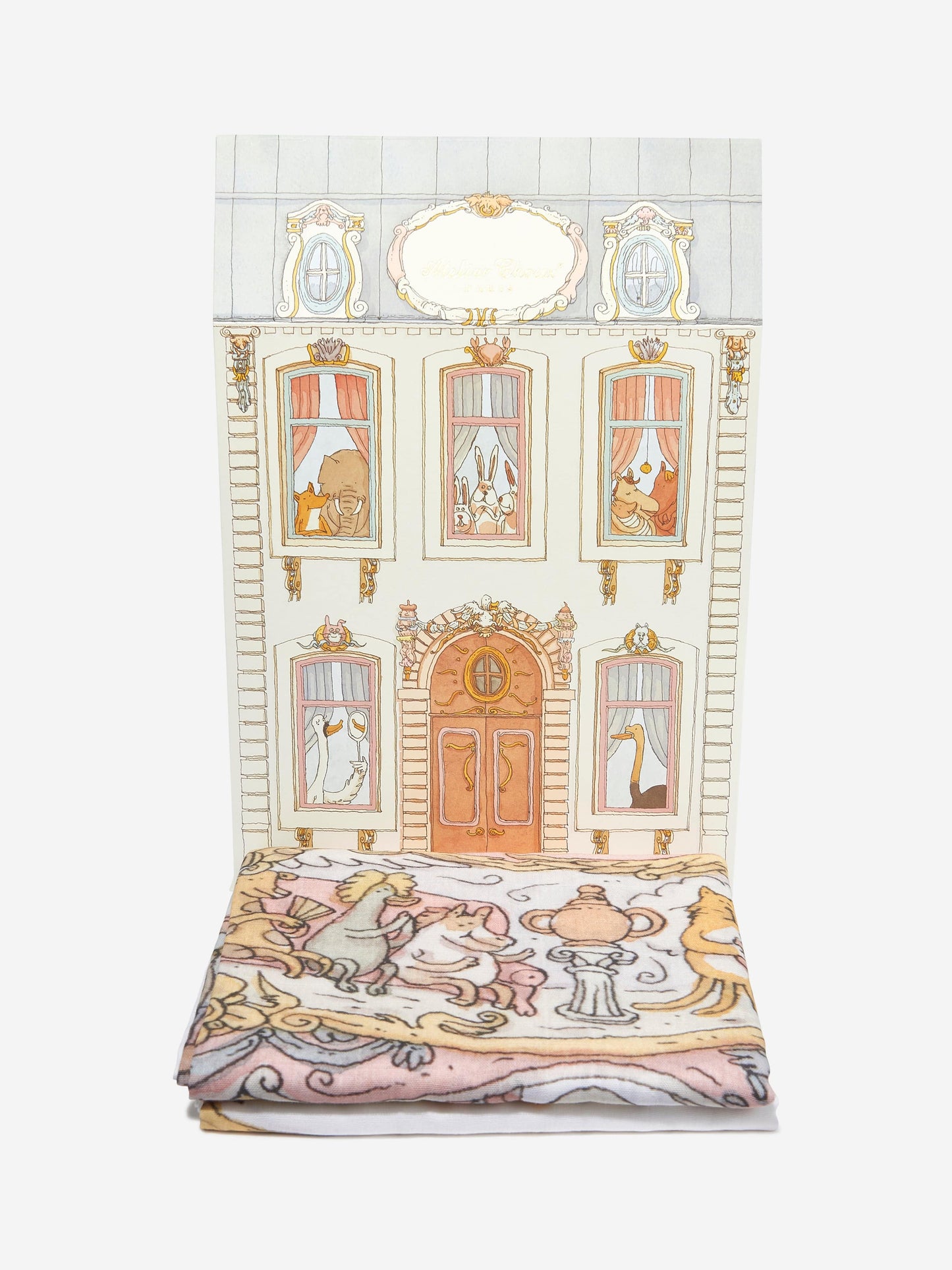 Atelier Choux Baby Girls Grand Carousel Blanket in White (200cm)