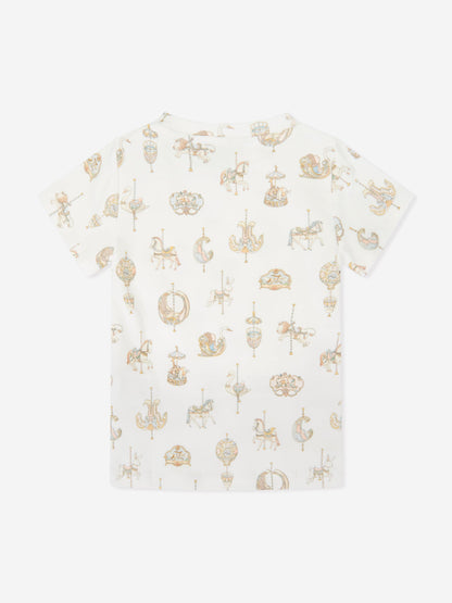 Atelier Choux Girls Carousel T-Shirt in White