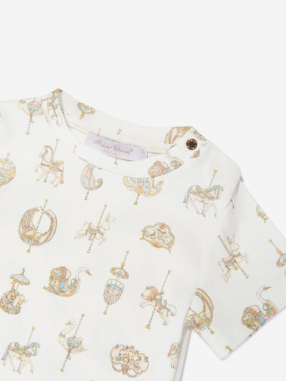 Atelier Choux Girls Carousel T-Shirt in White