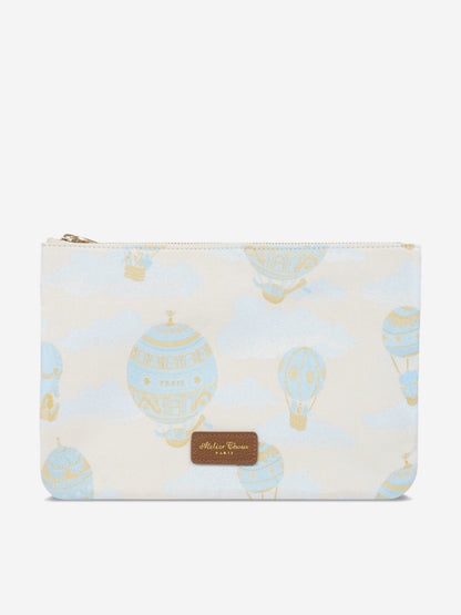 Atelier Choux Baby Hot Air Balloons Pouch in Blue (31cm)