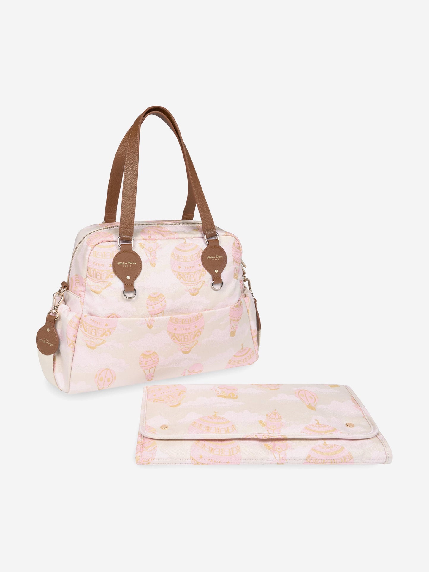 Atelier Choux Baby Hot Air Balloons Changing Bag in Pink (38cm)