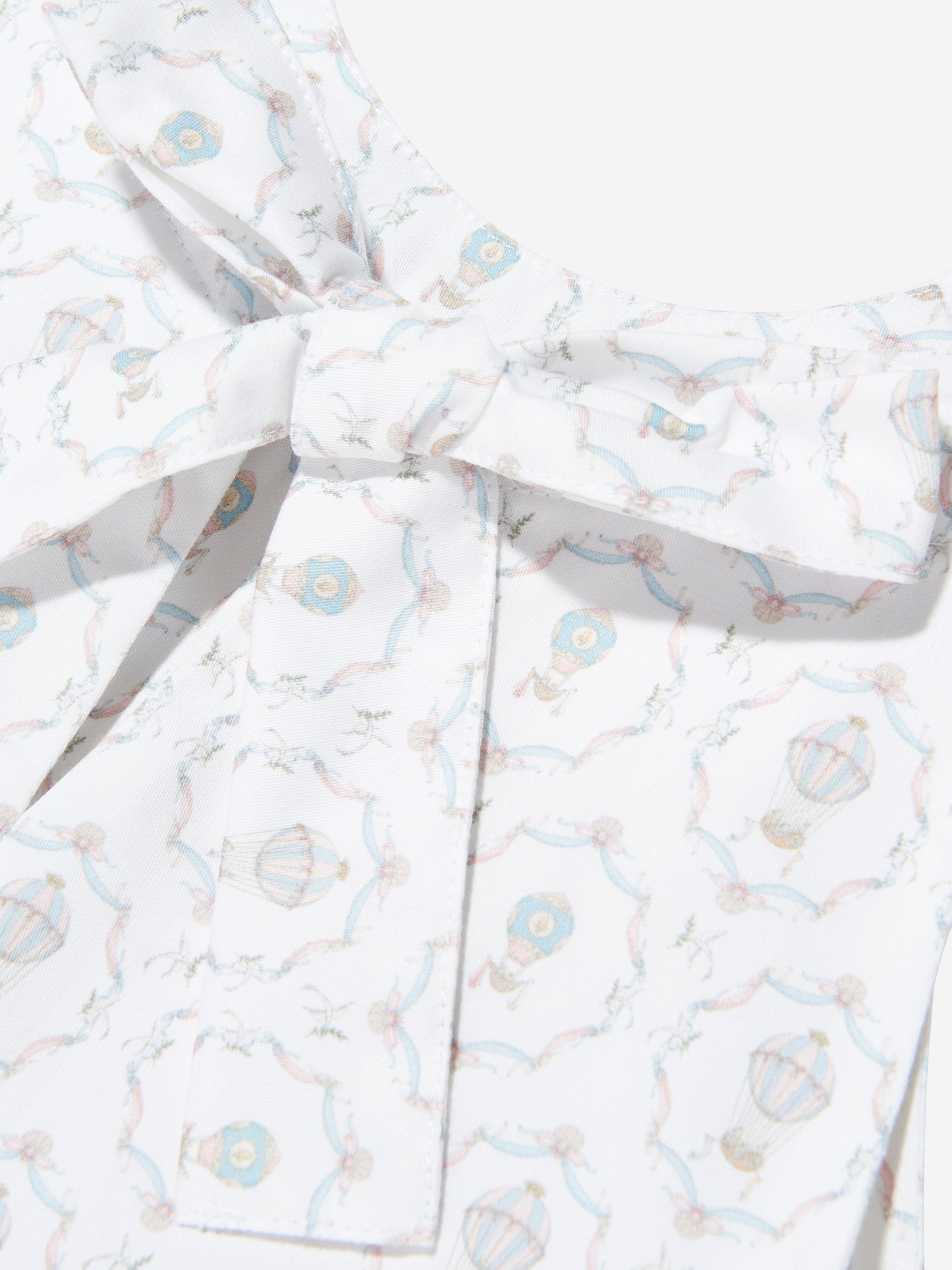 Atelier Choux Girls Camille AOP Halterneck Dress in Ivory