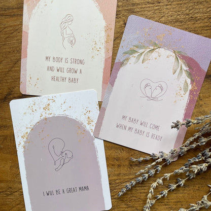 Cartes d'affirmation pour la grossesse