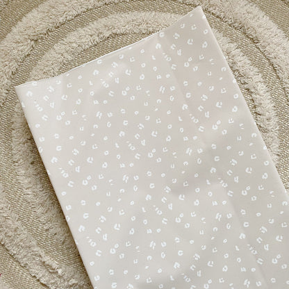 Anti-Roll Wedge Baby Changing Mat - Sand Animal Print