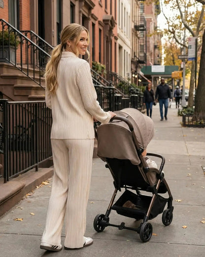 Venture Avio Compact Travel Baby Stroller - Truffle