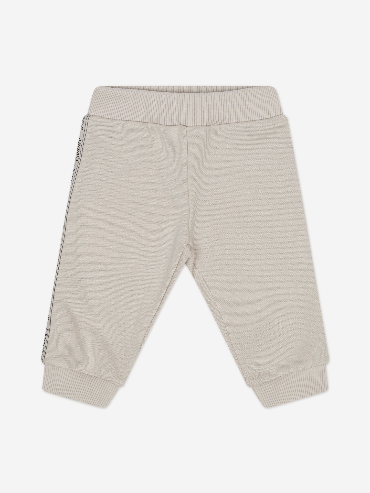 Balmain Baby Logo Tape Joggers in Beige