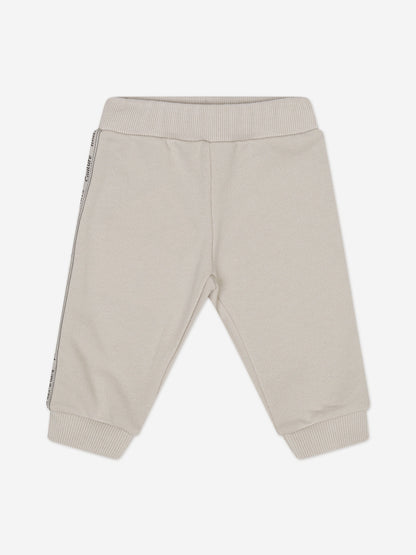Balmain Baby Logo Tape Joggers in Beige