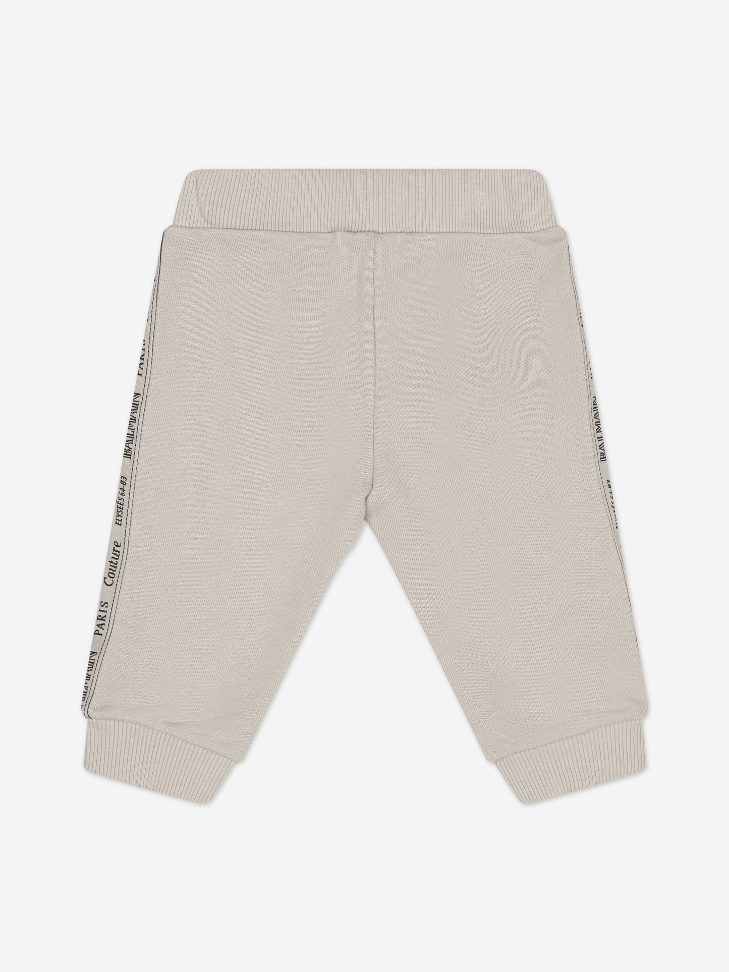 Balmain Baby Logo Tape Joggers in Beige