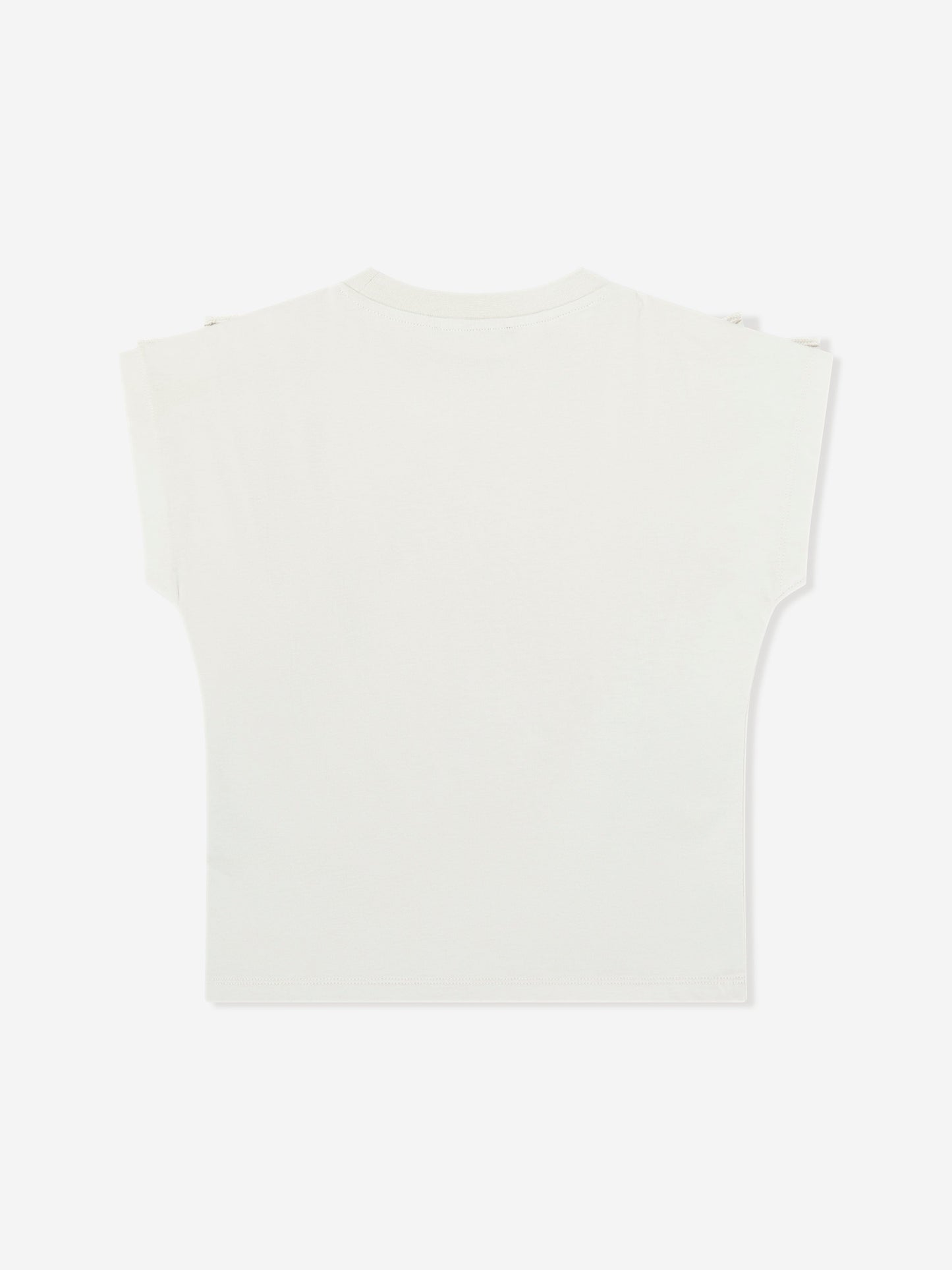 Balmain Girls Logo Ruffle Top in Beige