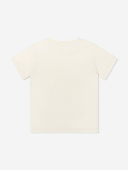 Balmain Boys Logo T-Shirt in Beige