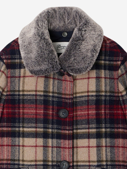 Bonpoint Girls Gigliola Coat in Multicolour