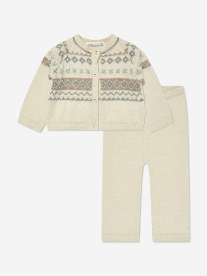 Bonpoint Baby Boys Griffin Trouser Set in Ivory