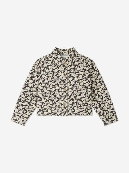Bonpoint Girls Floral Jalia Jacket in Black