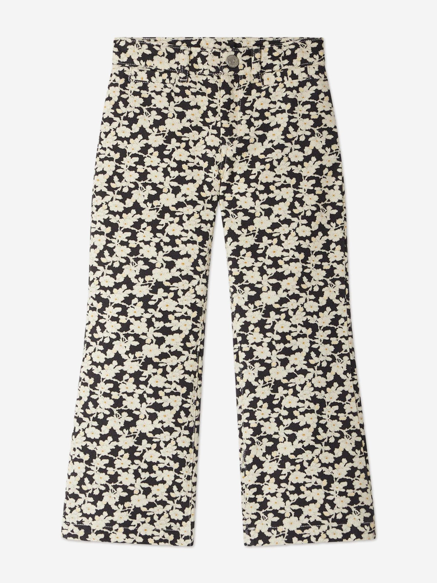 Bonpoint Girls Floral Gersande Trousers in Black