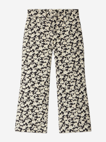 Bonpoint Girls Floral Gersande Trousers in Black