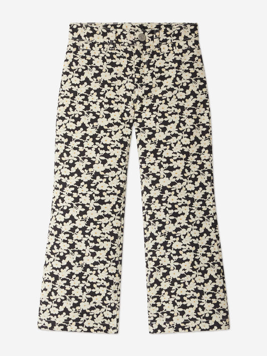 Bonpoint Girls Floral Gersande Trousers in Black