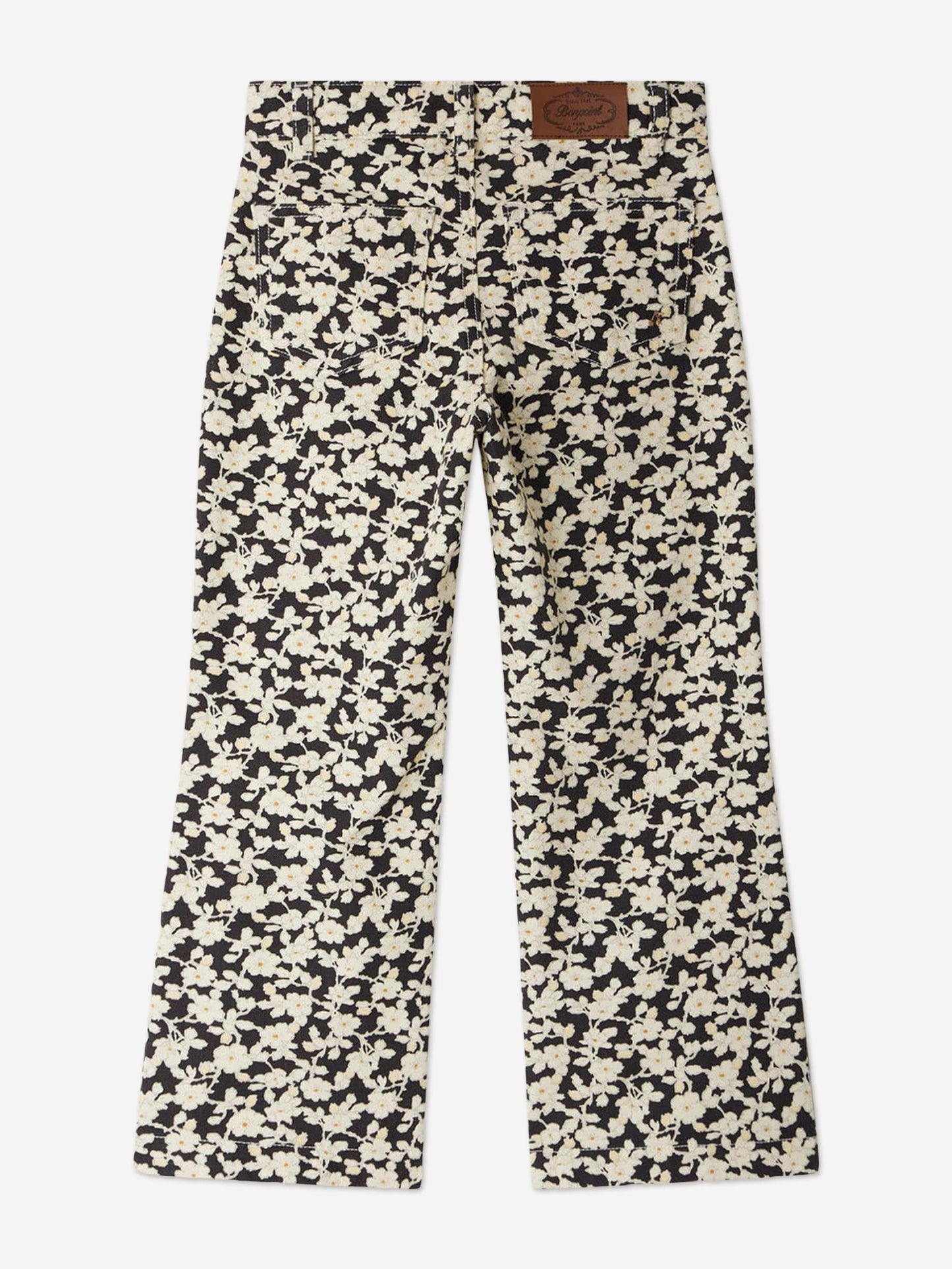 Bonpoint Girls Floral Gersande Trousers in Black