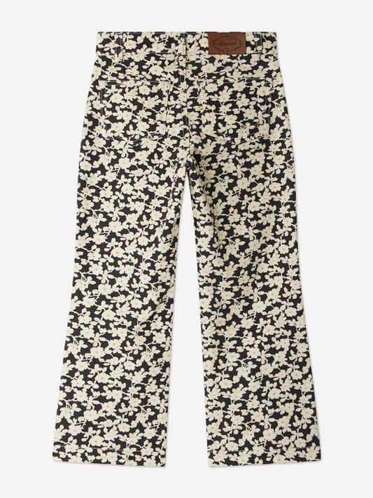 Bonpoint Girls Floral Gersande Trousers in Black
