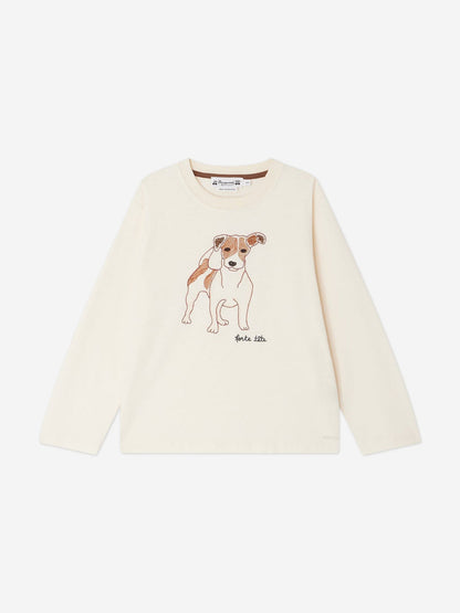 Bonpoint Boys Long Sleeve Tadda T-Shirt in Ivory