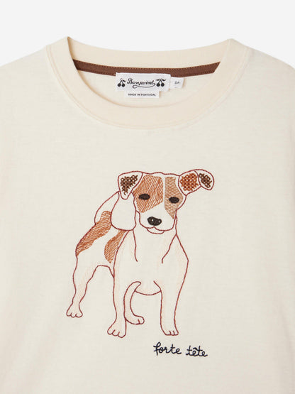 Bonpoint Boys Long Sleeve Tadda T-Shirt in Ivory