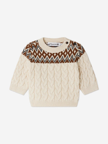 Bonpoint Baby Wool Knit Joshua Jumper  in Ivory