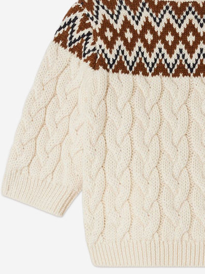Bonpoint Baby Wool Knit Joshua Jumper  in Ivory