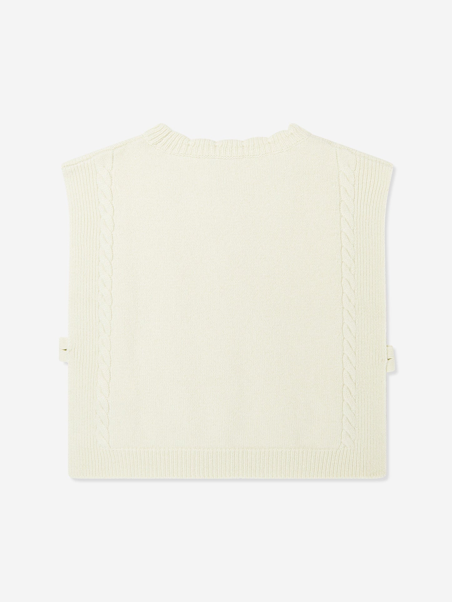 Bonpoint Girls Javoue Wool Poncho in Ivory