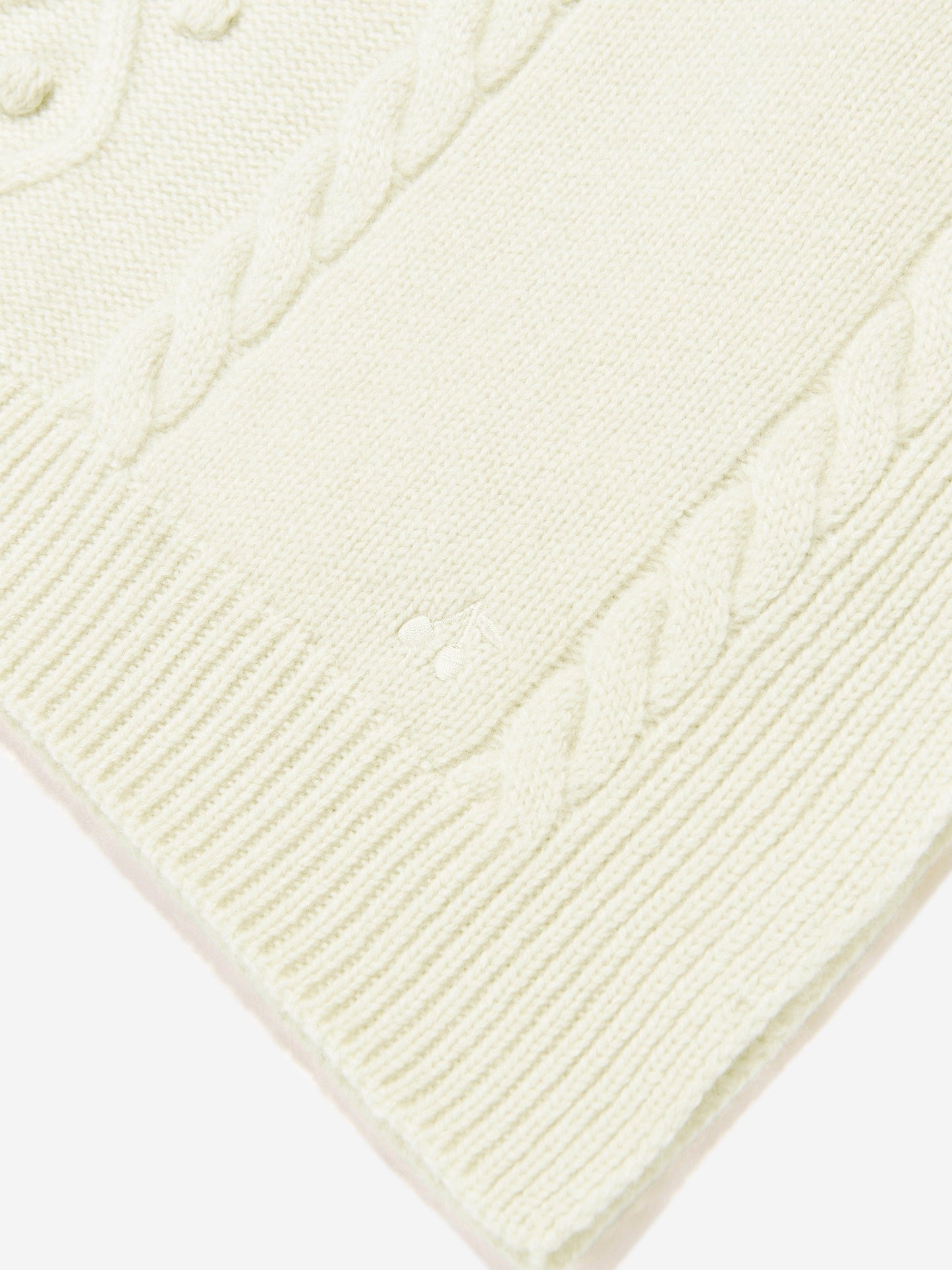 Bonpoint Girls Javoue Wool Poncho in Ivory