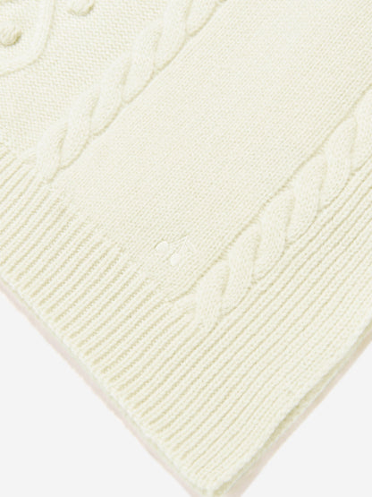 Bonpoint Girls Javoue Wool Poncho in Ivory