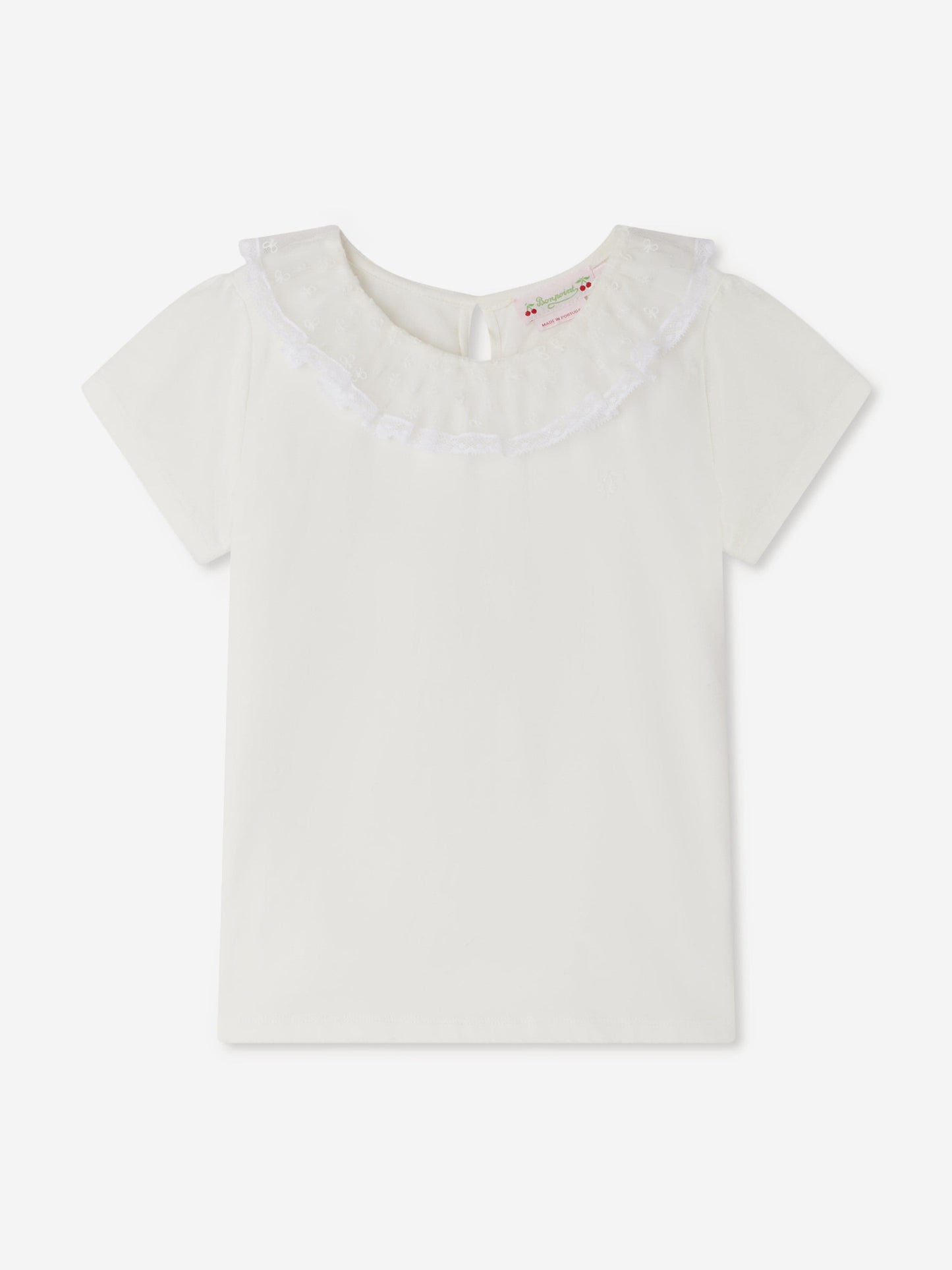 Bonpoint Girls Ernestine T-Shirt in Ivory