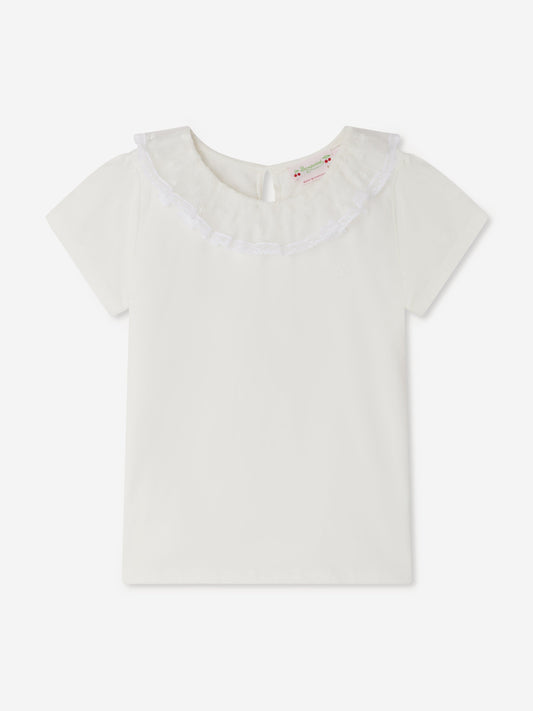 Bonpoint Girls Ernestine T-Shirt in Ivory