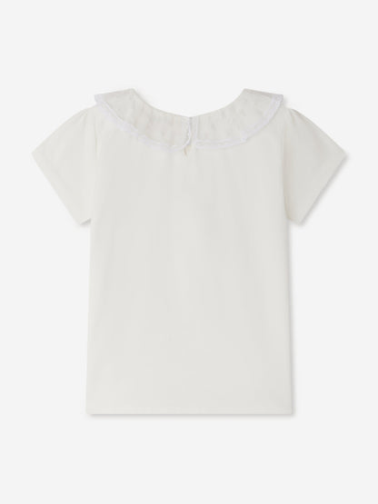 Bonpoint Girls Ernestine T-Shirt in Ivory