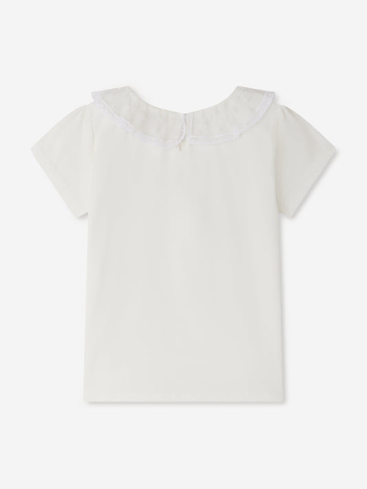 Bonpoint Girls Ernestine T-Shirt in Ivory